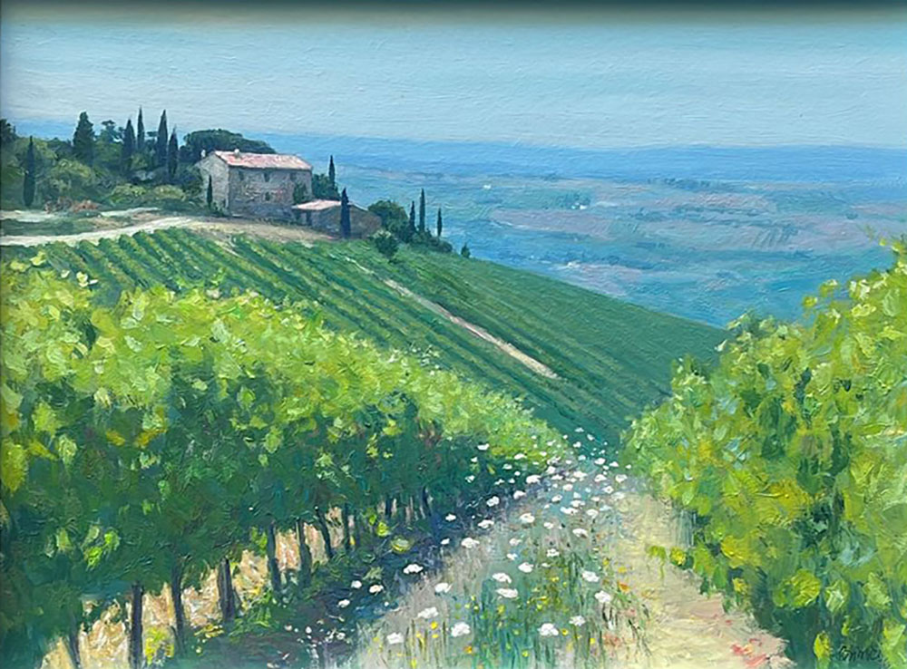 Breathe in, breathe out
a peaceful landscape by Riccardo Chirici

Vigne in Toscana by Riccardo Chirici
Oil paint on board - 40 x 30cm - 2025

 #artwillsaveus #Tuscany #summervibes #labottegaartgallery #localbusinesses #tuscany #artgalleries #ContemporaryArt #chiantiart #chianti #landscape #landscapes #riccardochirici #oilpaintings