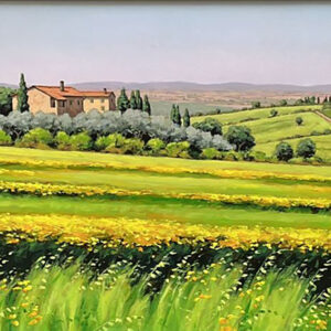 Paesaggio con margherite