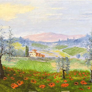 Paesaggio con papaveri