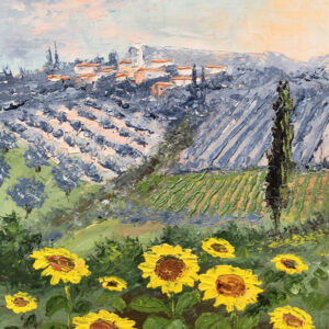 Paesaggio con girasoli