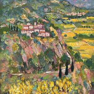 Paesaggio toscano per la strada di Pian di Scò